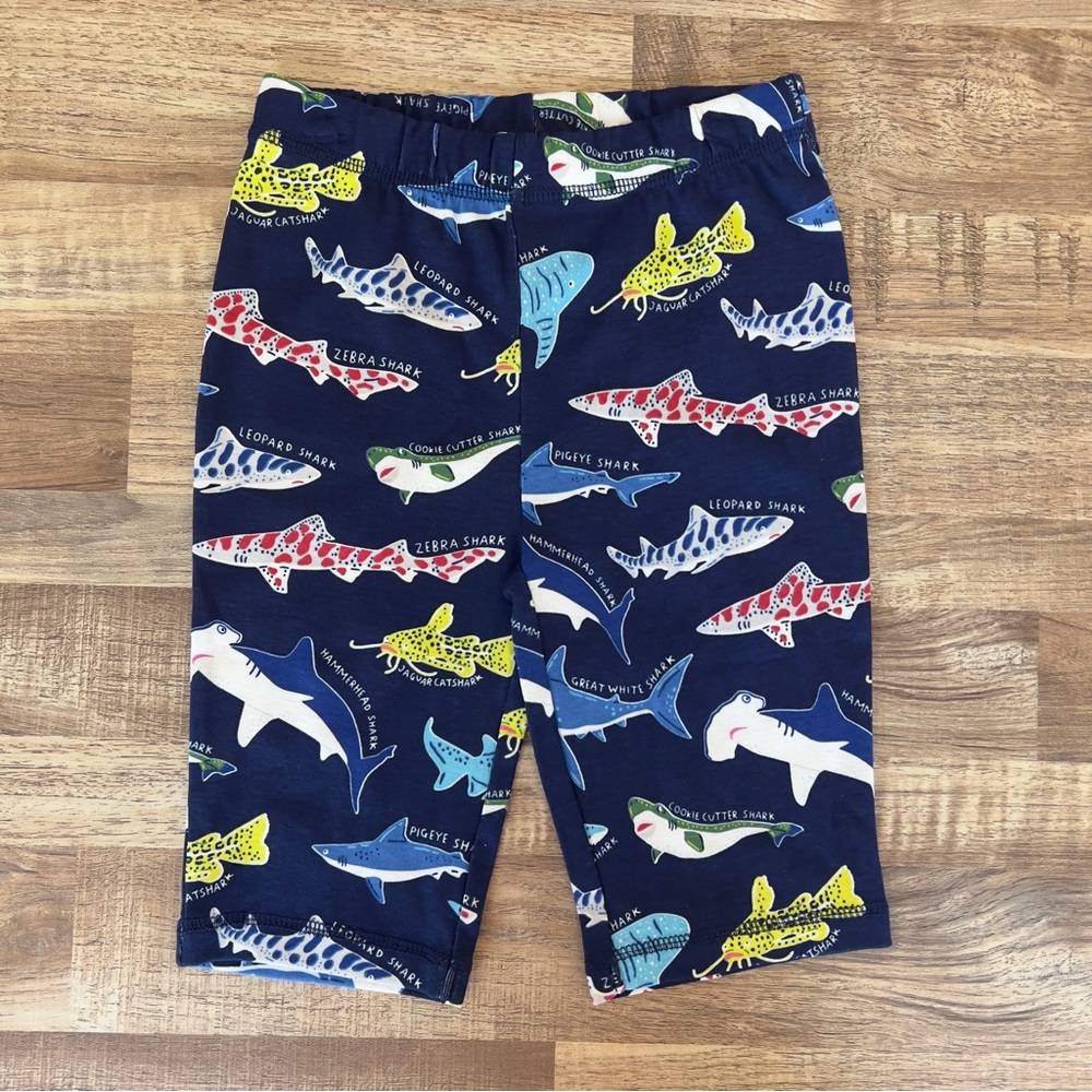 NEW Mini Boden Shark glow in dark pajama bottom